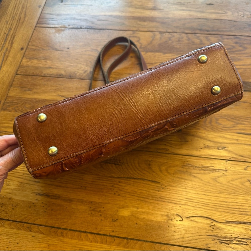 Patricia Nash Tooled Leather Zippered Tote Shoulder Bag - Picture 6 of 16